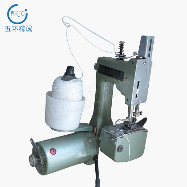 whjc609 廠家防汛沙袋專用封口機(jī)麻袋自動連續(xù)手提式快速穿線式封包機(jī)